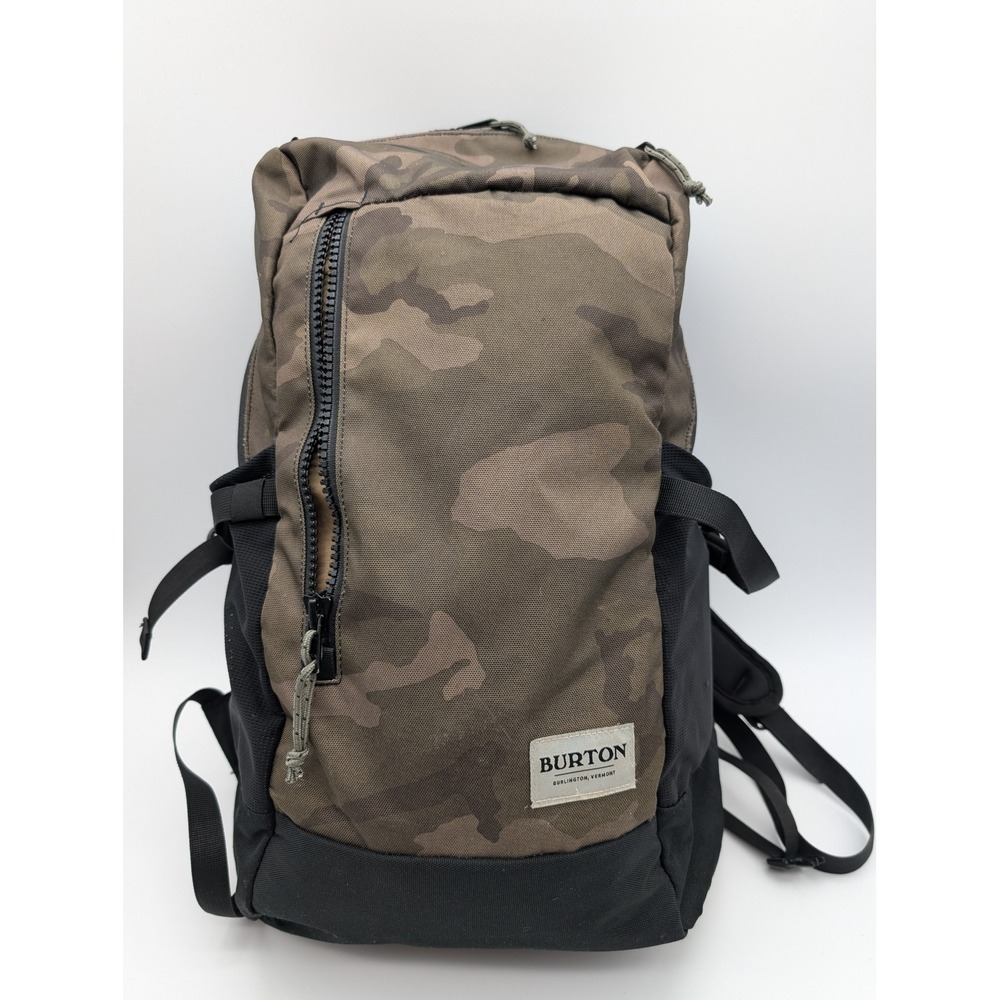 Burton Camo Backpack Camouflage Hiking Travel Laptop Bag Brown Black